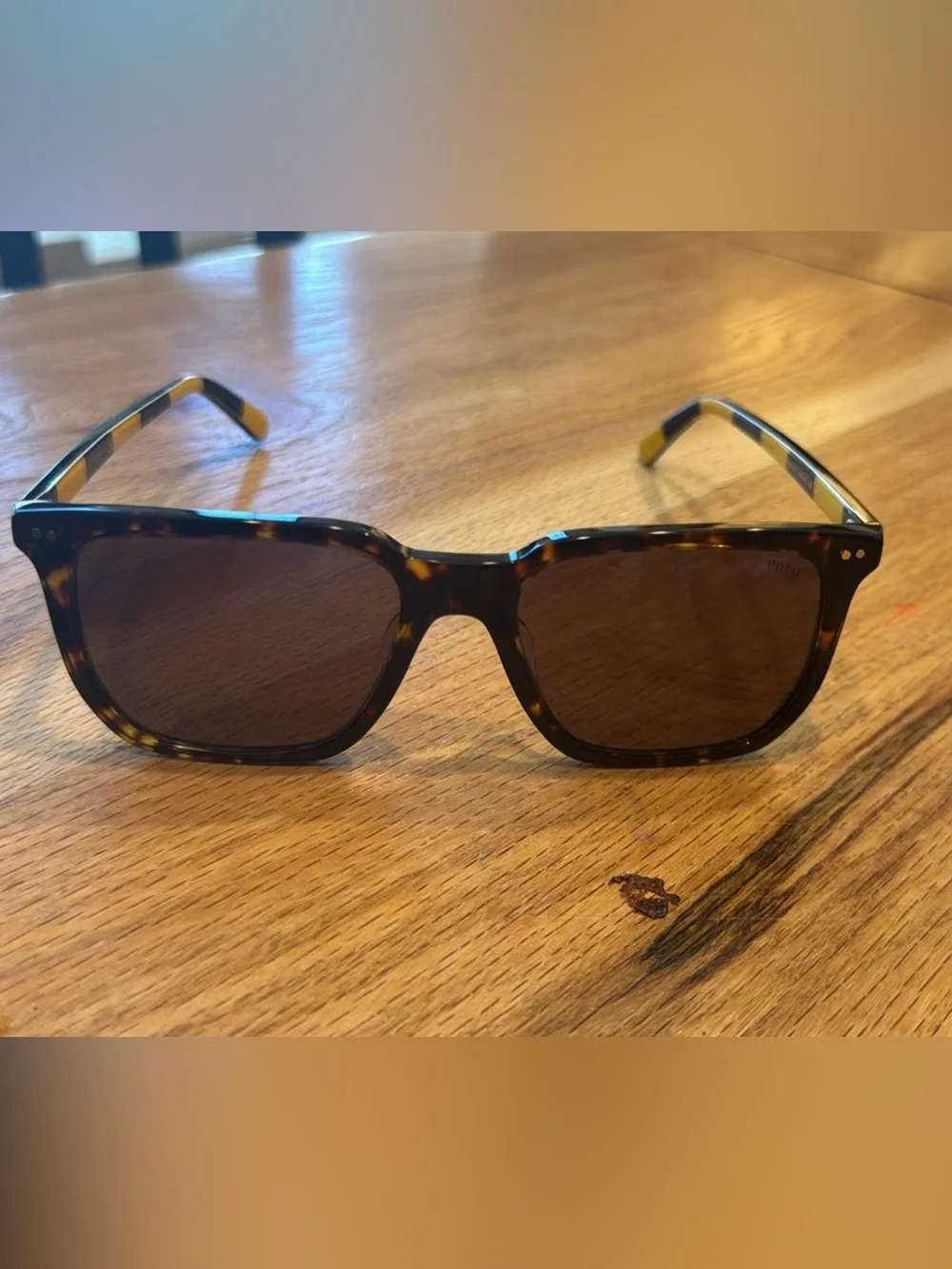 Polo by Ralph Lauren Men’s Tortoiseshell Frame Sunglasses with Brown Lenses